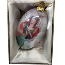 Li Bien Teardrop Angel Christmas Tree Ornament Hand Painted Glass Pier 1 - £15.71 GBP