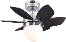 Westinghouse Lighting 7236900 Origami Indoor Ceiling Fan With Light, 24, Chrome - £71.55 GBP