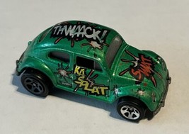 1988 Hot Wheels Blackwall Volkswagon VW Bug Green Thwack Splat Swat - $5.95