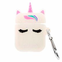 Claire&#39;s Glitter Unicorn Silicone Earbud Case Cover - Compatible with Ap... - $9.79