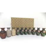 ULTRA RARE VINTAGE CHINESE STAGES OF CLOISONNE VASES W/ GOLD - £750.85 GBP