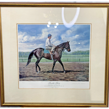Seattle Slew by Anthony Alonso Limited Edition 24/750 Signed Print Framed 1977 - £109.81 GBP