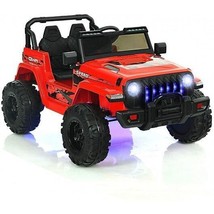 12V Kids Ride-on Jeep Car with 2.4 G Remote Control-Red - Color: Red - £265.95 GBP