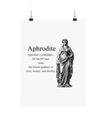 Aphrodite Matte Vertical Poster, Greek Goddess Art, Mythology Decor 12&quot; ... - $23.82 CAD
