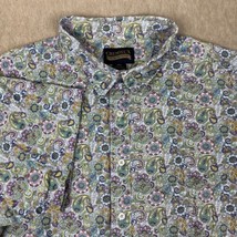 Cremieux Classics Shirt Size 2XL Mens Paisley Short Sleeve Button Cotton - $18.49