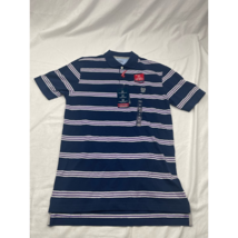 Chaps Mens The Everyday Polo Shirt Blue Striped Short Sleeve Pullover M New - £9.99 GBP