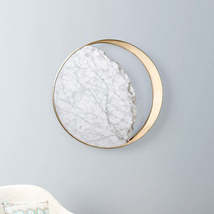 Marble Bedside LED Wall Lamp Creative Art Design Eclipse Wall Sconce Lighting - £204.99 GBP