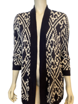 NWT Talbots Navy and White 3/4 Sleeve Open Cardigan Sweater Size XL - £21.97 GBP