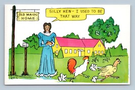 Old Maid Used to Get Chased Comic  Laff O Gram  UNP Chrome Postcard H16 - £3.12 GBP