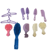 Lot of 11 Fashion Doll Barbie Accessories Brushes Combs Hangers - £9.41 GBP