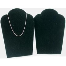 2 Black Velvet Padded Necklace Pendant Display Bust Easels 3 3/4&quot; x 5 1/4&quot; - £7.51 GBP
