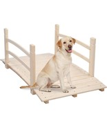 Outdoor 4-ft Wooden Garden Bridge with Rails in Natural Wood Finish - $3,189.71 MXN