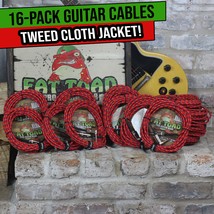 16 PACK - FAT TOAD Guitar Cords Right Angle to Straight-End Instrument C... - $183.23 CAD