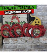 16 PACK - FAT TOAD Guitar Cords Right Angle to Straight-End Instrument C... - £84.89 GBP