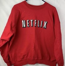 Vintage Netflix Shirt Movies Promo Sweatshirt Red Logo Streaming XL 90s Y2K - £55.33 GBP