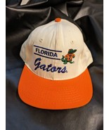 Vintage 1990s Florida Gators Big Logo Double Bar White Snapback Hat Cap - $72.26