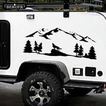 Car Vinyl Decal Stickers for SUV RV Camper Offroad Howling  Decoration Mountains - £71.52 GBP