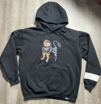 Mens Cuzzo Clothing Hoodie Sweatshirt Black Embroidered Bear Size 4XL - £23.35 GBP