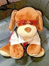 BUILD A BEAR DOG WITH GLASSES AND CUTE OUTFIT - ASTHMA FRIENDLY version - $14.11