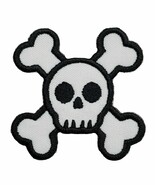 Skull and Crossbones Embroidered Applique Iron On Patch Halloween Trick ... - $5.41 CAD