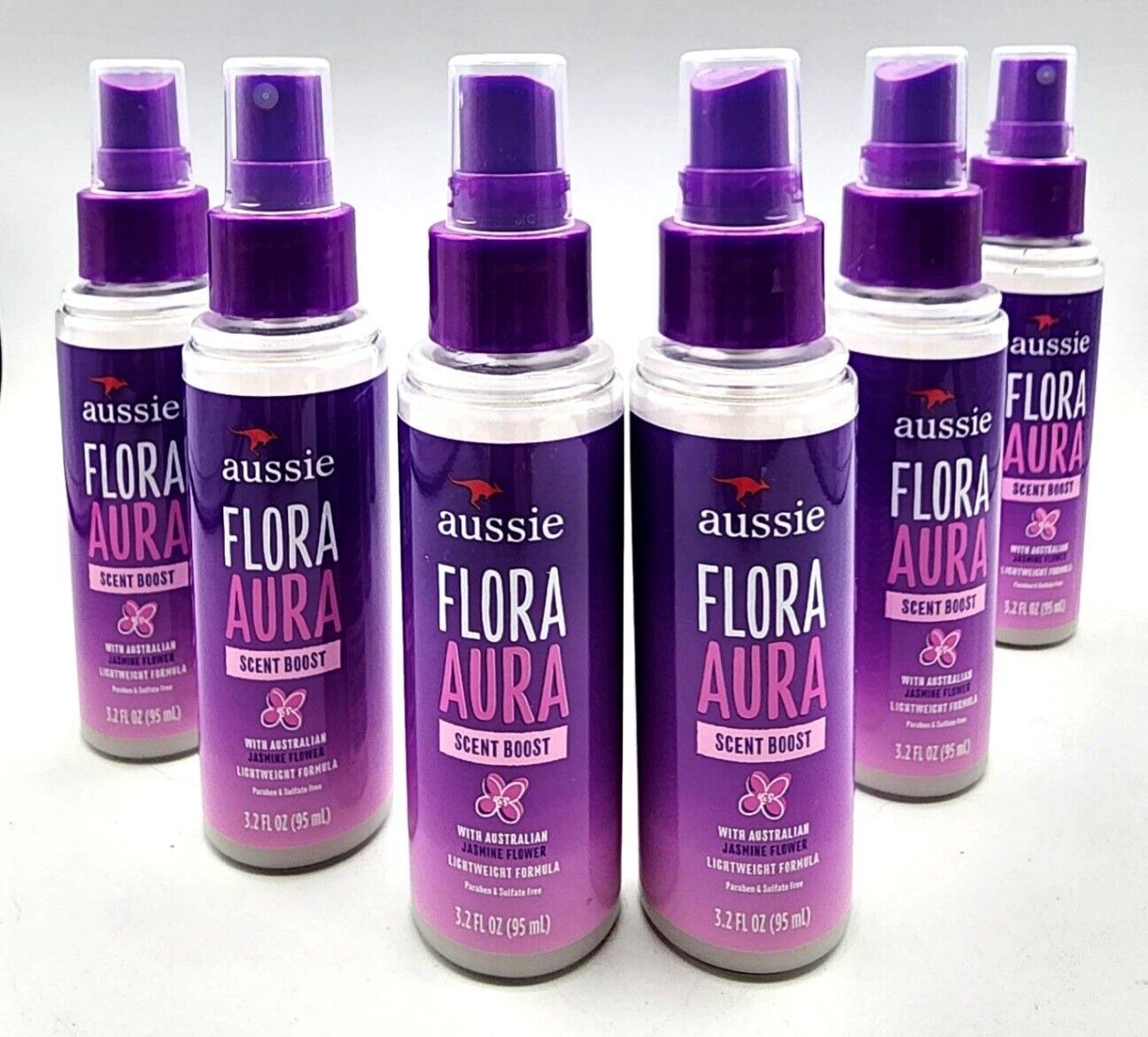 6 Aussie FLORA AURA SCENT BOOST "Hair Perfume" Spray Australian Jasmine Flower - $34.97