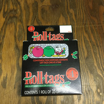 Vintage roll tags peel and stick gift tags 4 Christmas holiday designs i... - $19.75