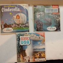 viewmaster Lot with slides Walt Disney Cinderella Adventureland  and more - £30.84 GBP