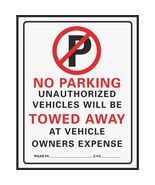 Hy-Ko Parking Lot Sign Red 19&quot; H X 15&quot;W No Parking Plastic - $336.14 MXN