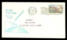 Vintage FDC Postal History NASA Rocket Fired Wallops Island Cancel Feb 9 1966 - £6.76 GBP
