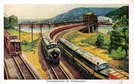 Pennsylvania Railroad Passenger &amp; Freight Trains Crossroads of Commerce ... - £5.03 GBP