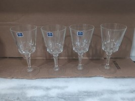 Lady Victoria Set of 4 Lead Crystal White Wine Glasses 7&quot; Tall - £31.07 GBP
