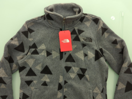 The North Face Womens Crescent Full Zip Mid Grey Aztec Print Sz M NWT - $84.15