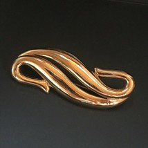 Estate Monet Signed Large Double Goldtone Swirl Pin Brooch – marked on backside  - £11.71 GBP