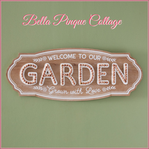 &quot;Welcome to Our Garden&quot; Wall Sign/ Plaque - £79.92 GBP+