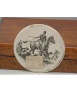 Miniature Sam Savitt Hunting Drawing Delano Studios Plate - $12.86