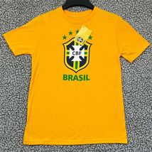 Brasil CBF Shirt Youth Medium 10-12 Yellow Short Sleeve Crew Neck Cotton... - $12.24