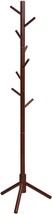 Tangkula Coat Rack Freestanding, Rubber Wood Coat Stand With 8 Hooks, He... - $46.96