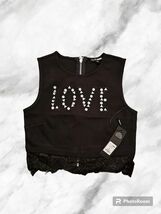 Nwt Love Rhinestone Cropped Top - $10.00