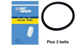 Eureka Vacuum Bags Style F&amp;G by DVC 3 Pack Plus 3 Belts - £7.69 GBP