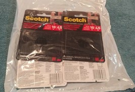 3M Scotch Extreme Fasteners Indoor Outdoor 1&quot; x 3&quot; Black RFD7091 Qty 4 - £13.93 GBP