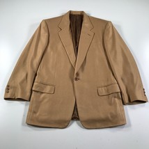 Mabro Mens EUR 48 r US 40 R Blazer Sports Coat Gold Cashmere Silk Single... - $139.88