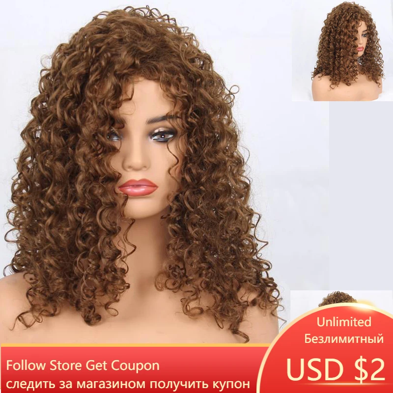 GNIMEGIL Synthetic Ginger Color Wig Long Curly Wigs for Women Soft Thick W - £30.38 GBP
