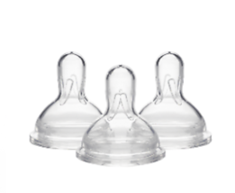 Medela Medium Flow Silicone Nipples with Wide Base, 3 Pack, Baby Age 4-1... - $8.69