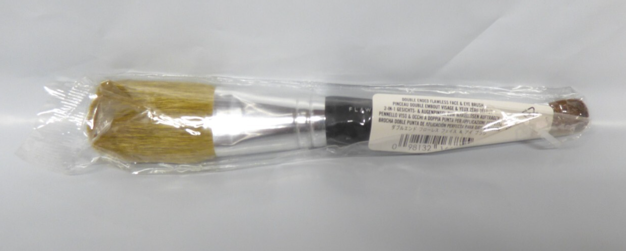 BareMinerals Double Ended Flawless Face &amp; Eye Brush NIP LQQK - $9.95