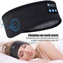 Wireless Bluetooth Sleeping Headphones Headband Thin Soft Elastic Comfortable Mu - £10.60 GBP+