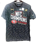 NFL 49ers Men&#39;s T-Shirt San Francisco NFC Champions Charcoal / Black Siz... - £11.35 GBP