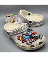 Crocs Classic Glitter II Clog Silver size Women’s 7 Mens 5 w 19 Jibbitz - $404.48 MXN