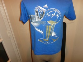 2011 Dallas Mavericks NBA Basketball Champions Blue cotton tshirt Youth L Adidas - £16.21 GBP