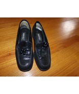 Vaneli chunky shiny black loafers 5 1/2 Excellent condition Tassle - $19.32
