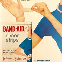 1958 Band-Aid Sheer Strips Johnson &amp; Johnson Advertisement Life Magazine... - $29.99